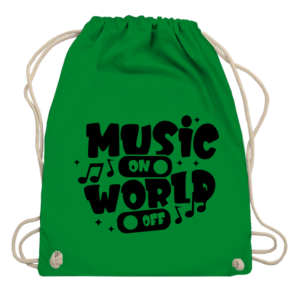 Turnbeutel "Music on World Off"