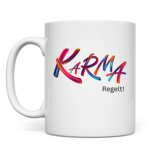 Tasse "Karma regelt" - Grafikmagie