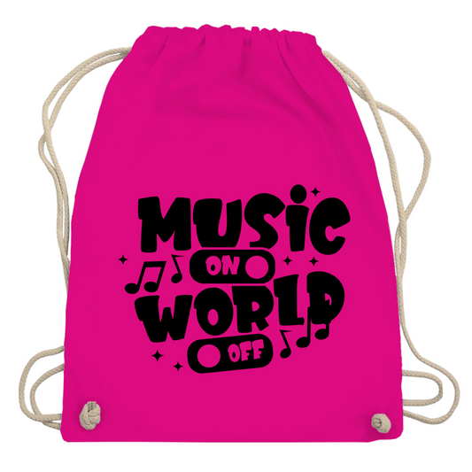 Turnbeutel "Music on World Off"