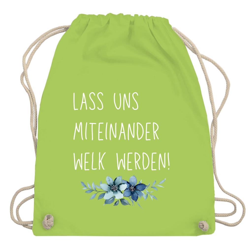 Turnbeutel "lass uns miteinander Welk werden"