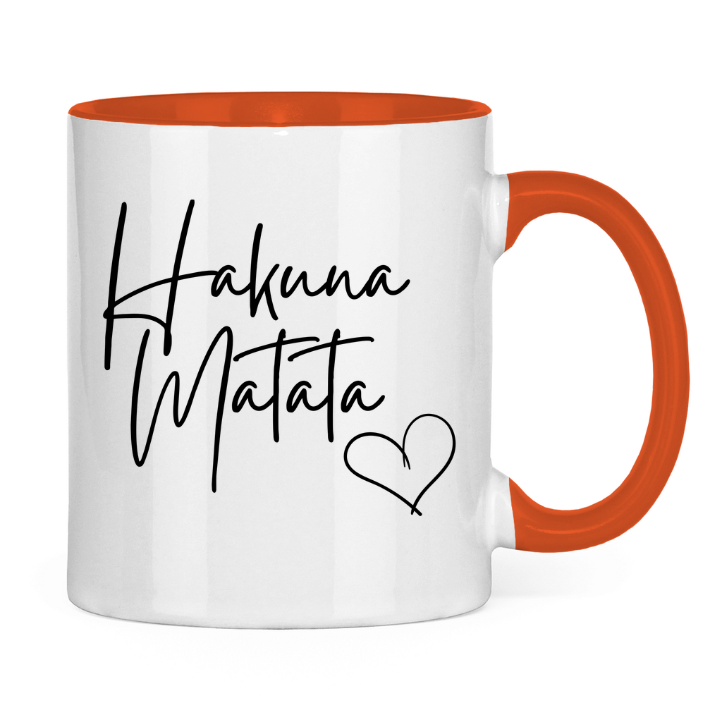 Tasse zweifarbig "Hakuna Matata" - Grafikmagie