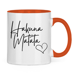 Tasse zweifarbig "Hakuna Matata" - Grafikmagie