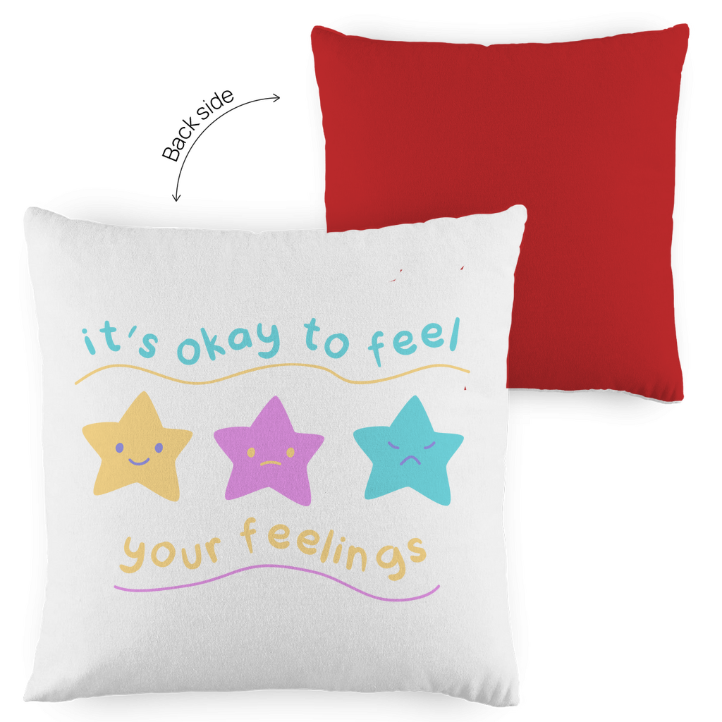 Kopfkissen zweifarbig "Its okay to feel" - Grafikmagie