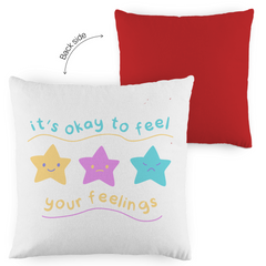 Kopfkissen zweifarbig "Its okay to feel" - Grafikmagie