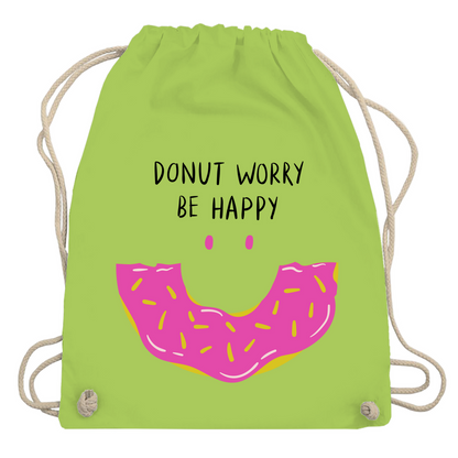 Turnbeutel "Donut worry be happy"