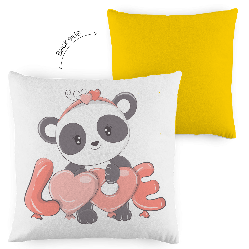 Kopfkissen zweifarbig "Love Panda" - Grafikmagie