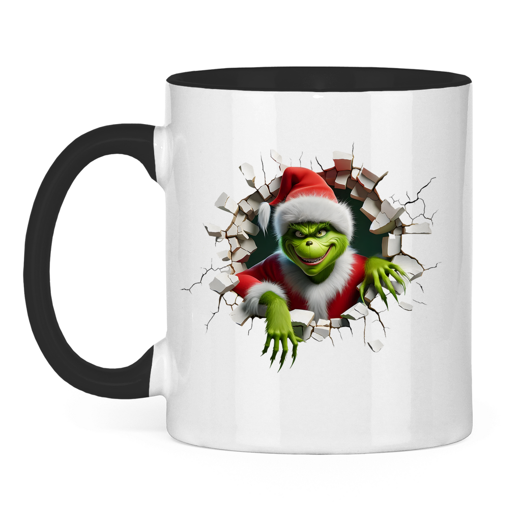 Tasse zweifarbig "Grinch Break Through"