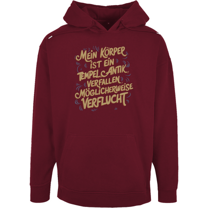 Unisex Oversize Hoodie "Mein körper ist ein Tempel."