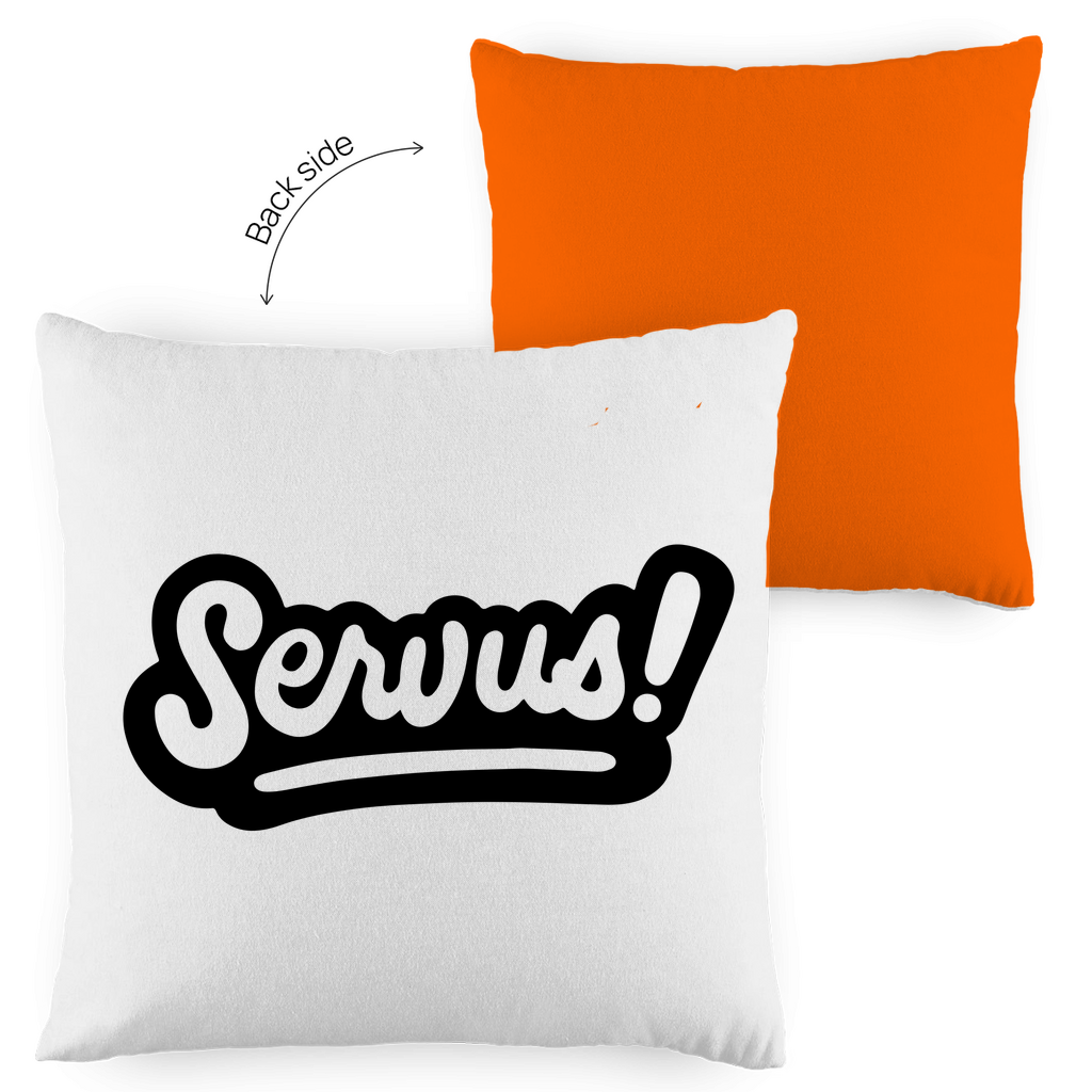 Kopfkissen zweifarbig "Servus" - Grafikmagie