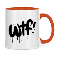 Tasse zweifarbig "WTF" - Grafikmagie