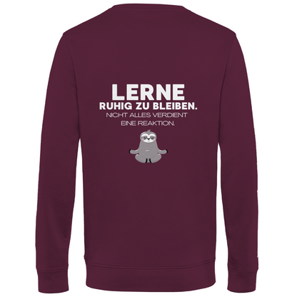 Herren Sweatshirt "Lerne ruhig zu bleiben" - Grafikmagie