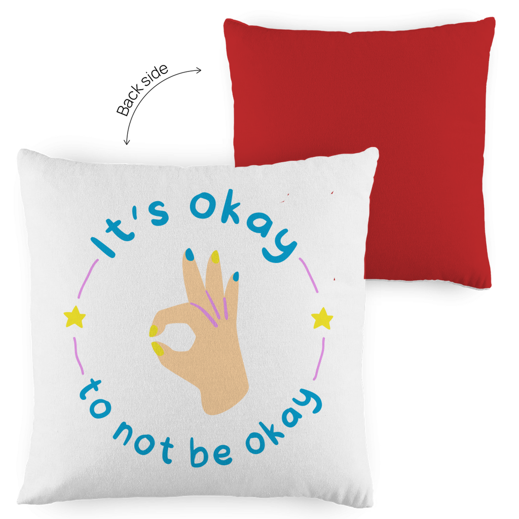 Kopfkissen zweifarbig "its Okay" - Grafikmagie