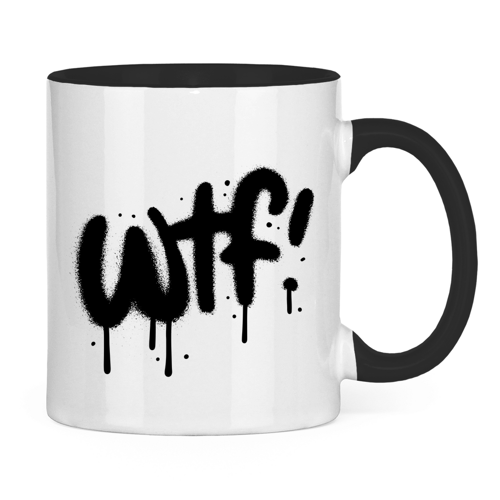 Tasse zweifarbig "WTF" - Grafikmagie