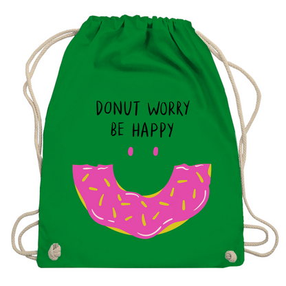 Turnbeutel "Donut worry be happy"