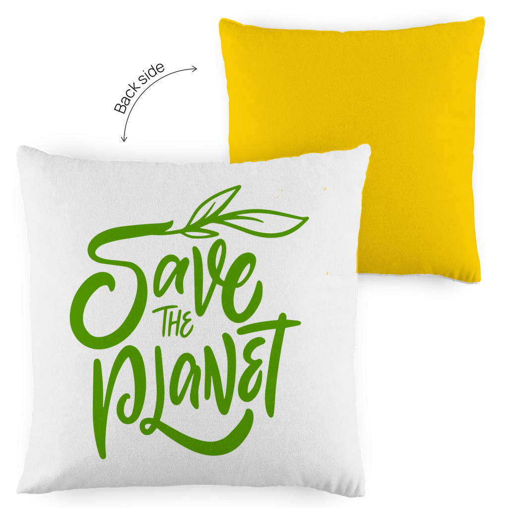 Kopfkissen zweifarbig "Save the Planet" - Grafikmagie