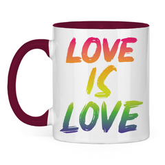 Tasse zweifarbig "Love is Love" - Grafikmagie