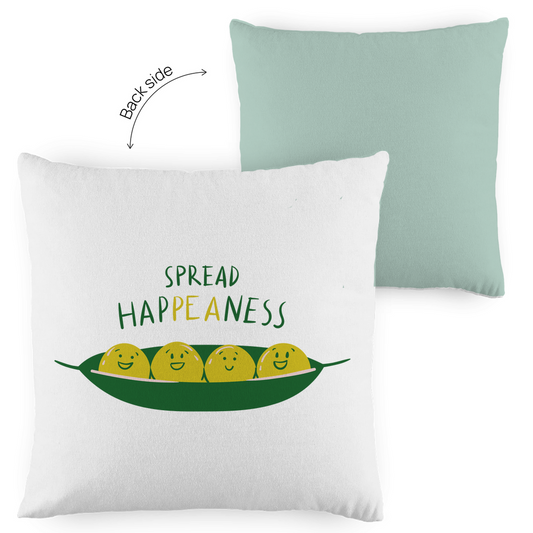 Kopfkissen zweifarbig "Spread Happeaness" - Grafikmagie
