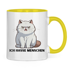 Tasse zweifarbig "Ich hasse Menschen" - Grafikmagie