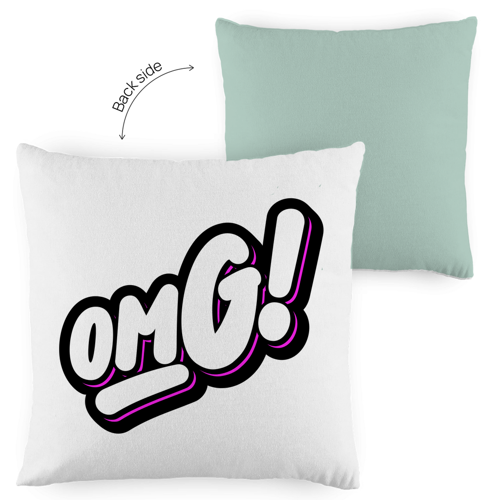 Kopfkissen zweifarbig "OMG" - Grafikmagie