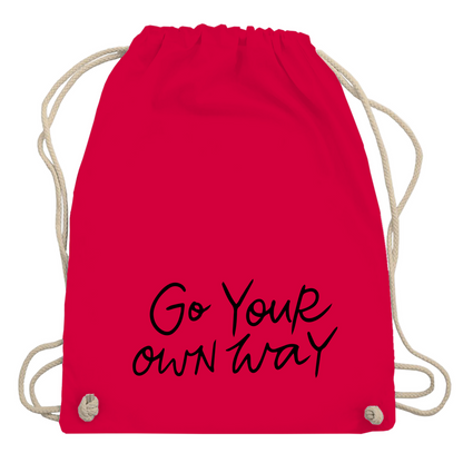Turnbeutel "Go your own way"