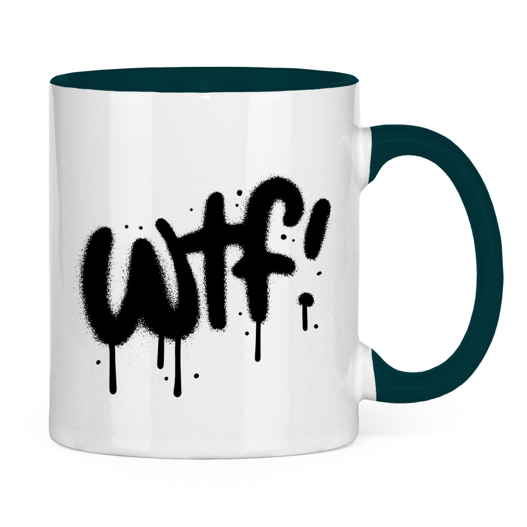 Tasse zweifarbig "WTF" - Grafikmagie