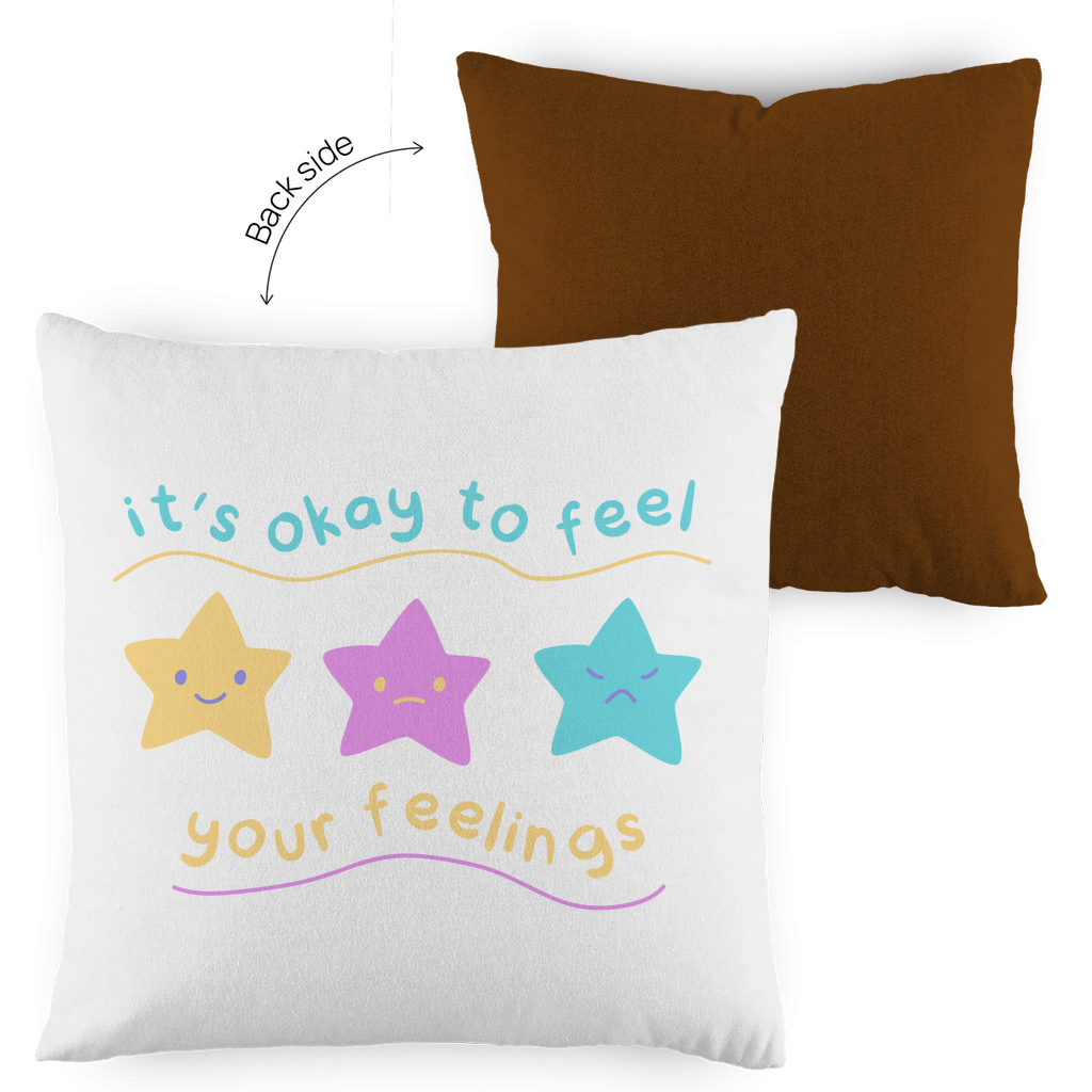 Kopfkissen zweifarbig "Its okay to feel" - Grafikmagie