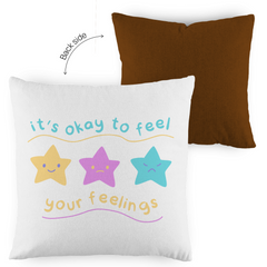 Kopfkissen zweifarbig "Its okay to feel" - Grafikmagie