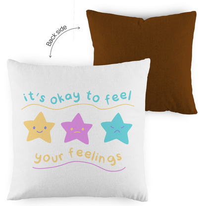 Kopfkissen zweifarbig "Its okay to feel" - Grafikmagie