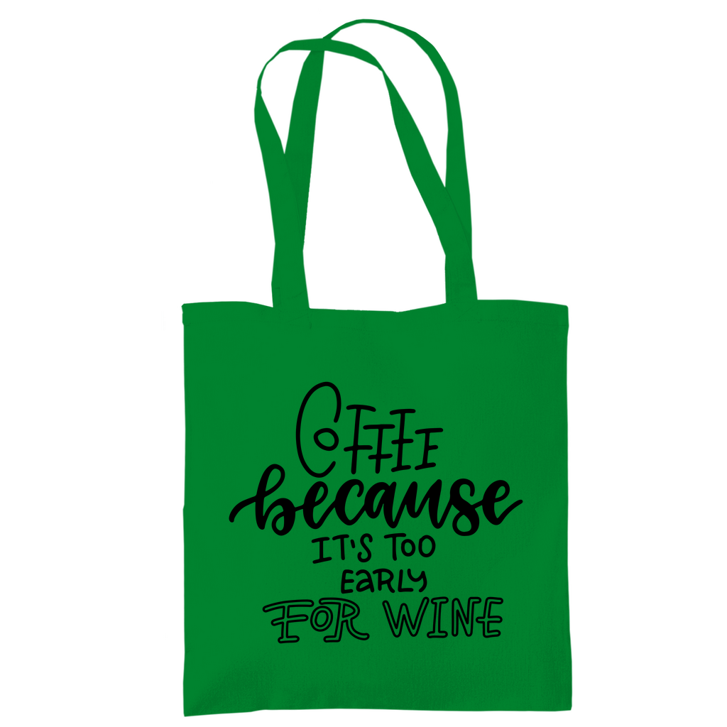 Tragetasche "Coffee because" - Grafikmagie