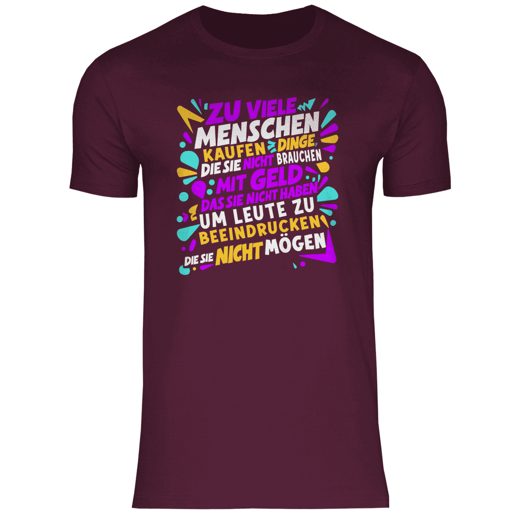 Herren T-Shirt "zu viele Menschen"