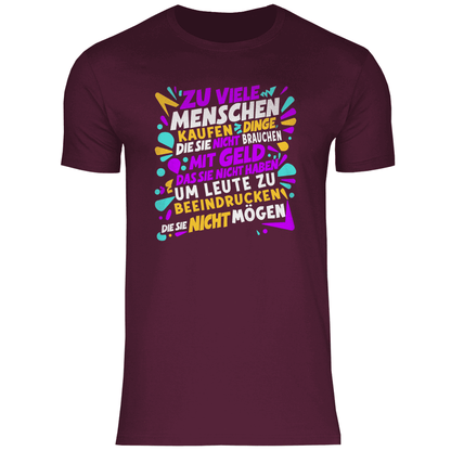 Herren T-Shirt "zu viele Menschen"