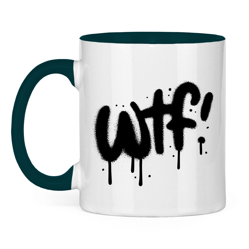 Tasse zweifarbig "WTF" - Grafikmagie
