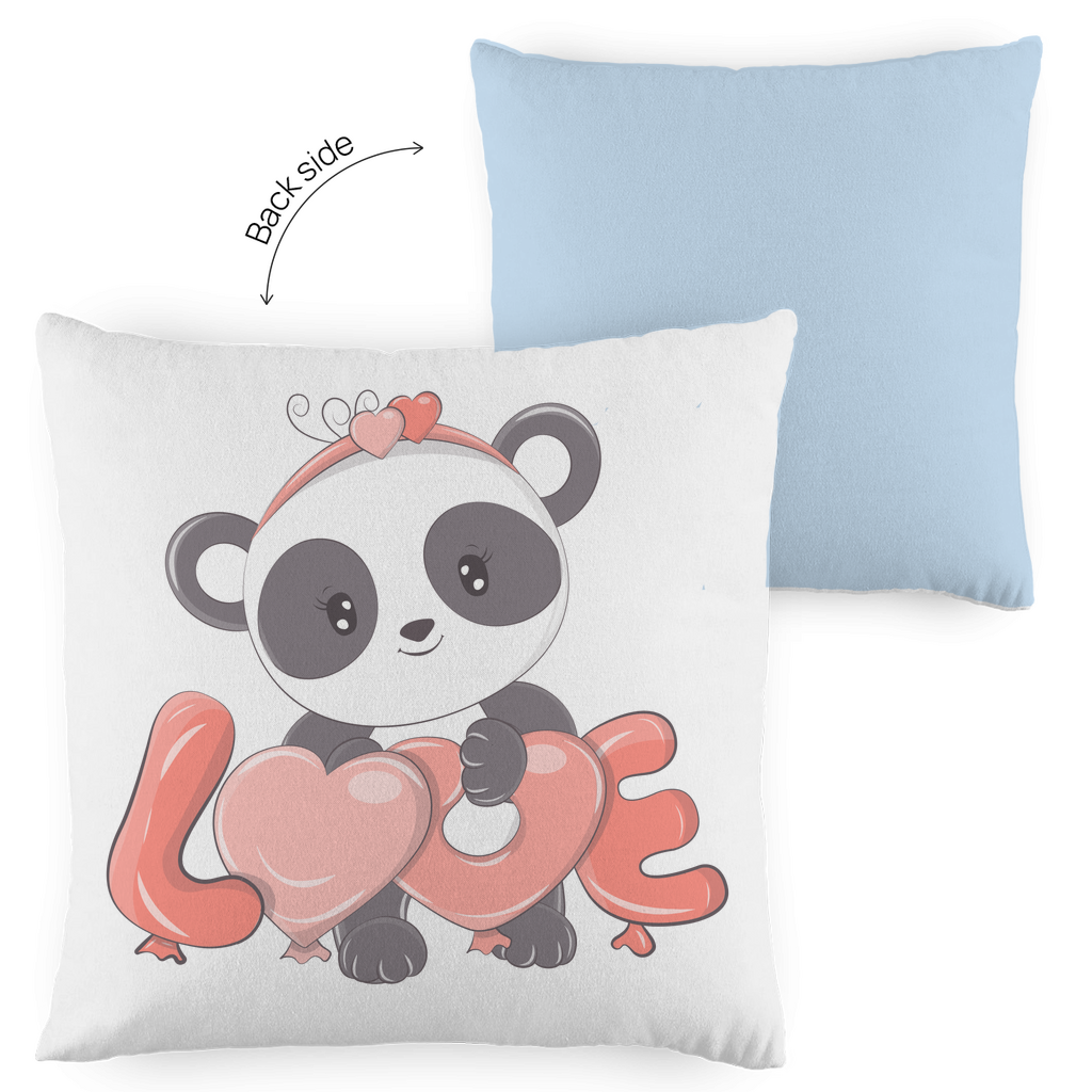 Kopfkissen zweifarbig "Love Panda" - Grafikmagie