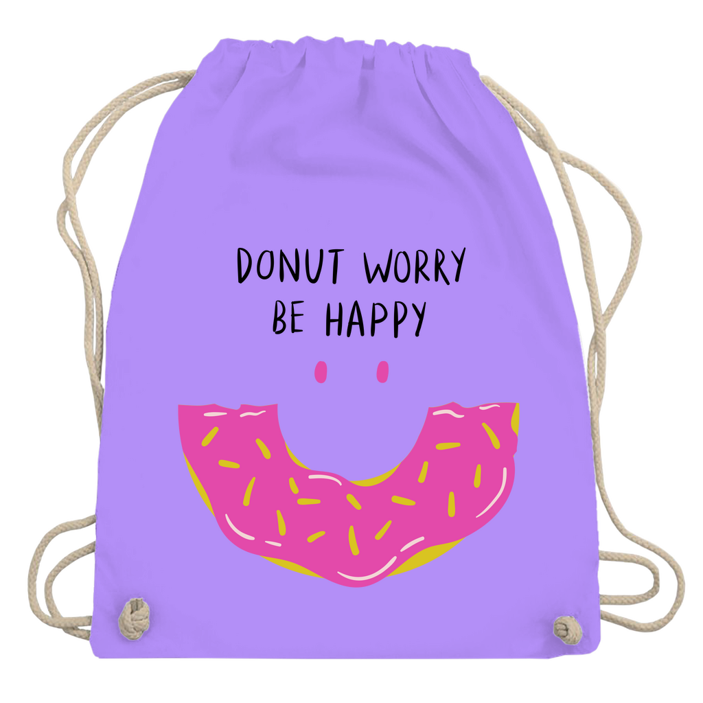 Turnbeutel "Donut worry be happy"