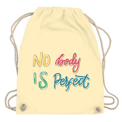 Turnbeutel "No body is perfekt"