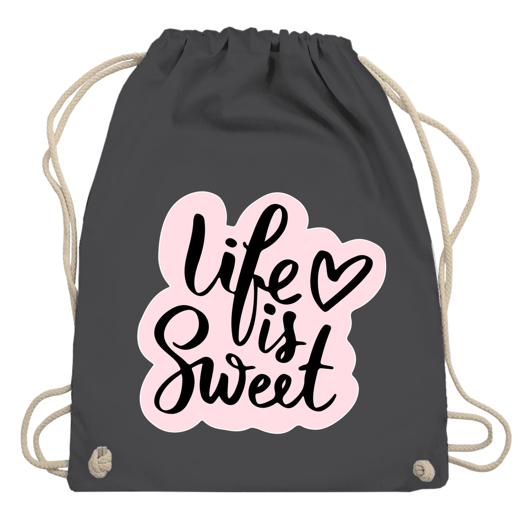 Turnbeutel "Life is sweet"