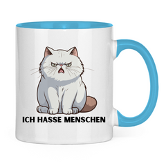 Tasse zweifarbig "Ich hasse Menschen" - Grafikmagie