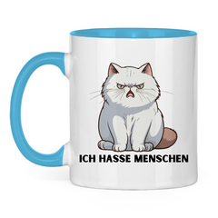 Tasse zweifarbig "Ich hasse Menschen" - Grafikmagie