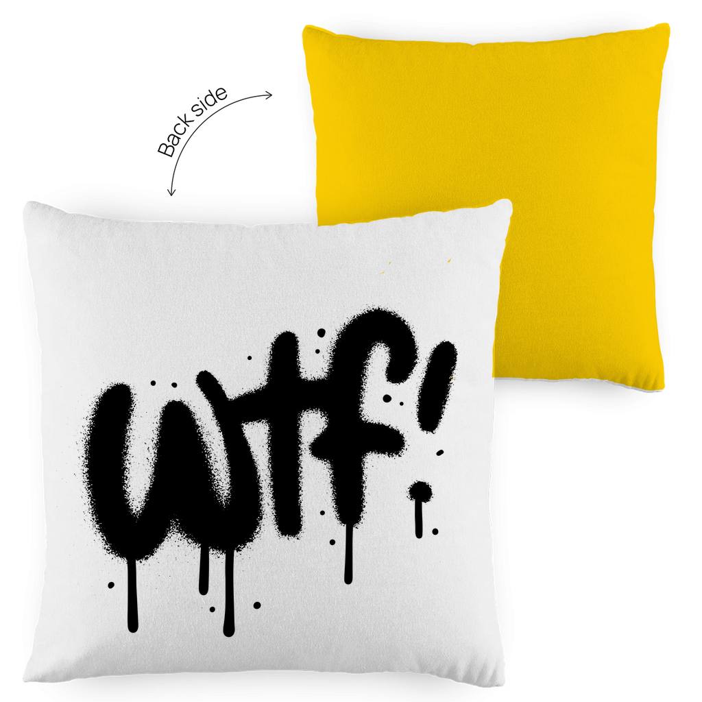 Kopfkissen zweifarbig "WTF" - Grafikmagie
