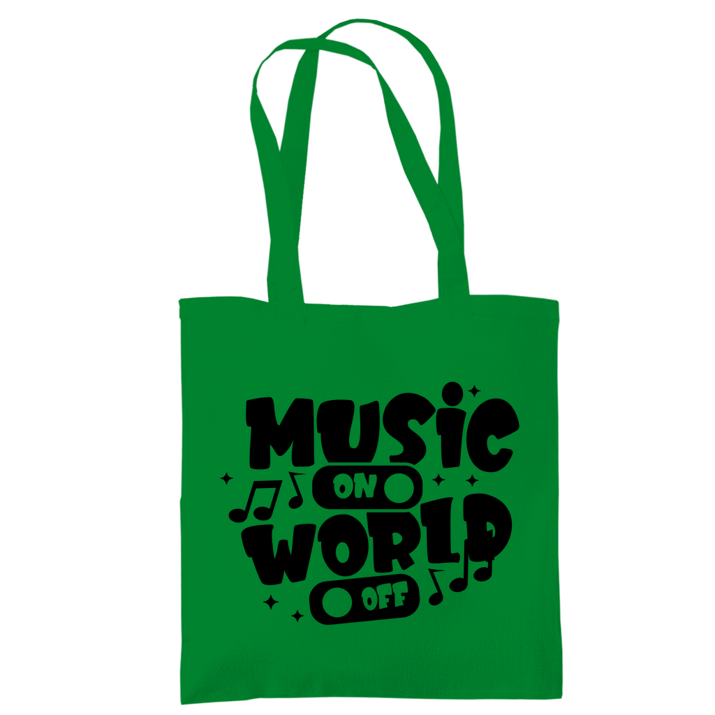 Tragetasche "Music on World Off"