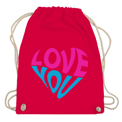 Turnbeutel "Love you"