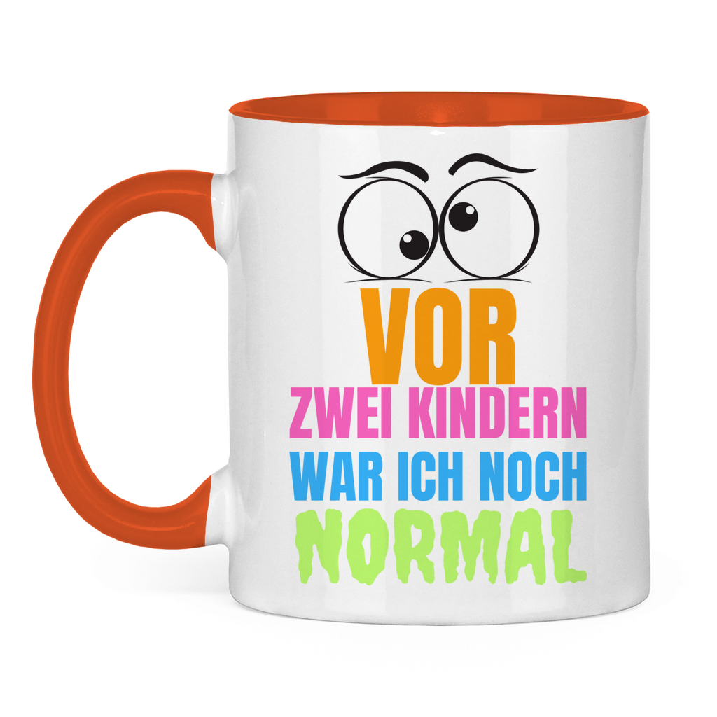 Tasse zweifarbig "Vor zwei Kindern war ich noch normal" - Grafikmagie