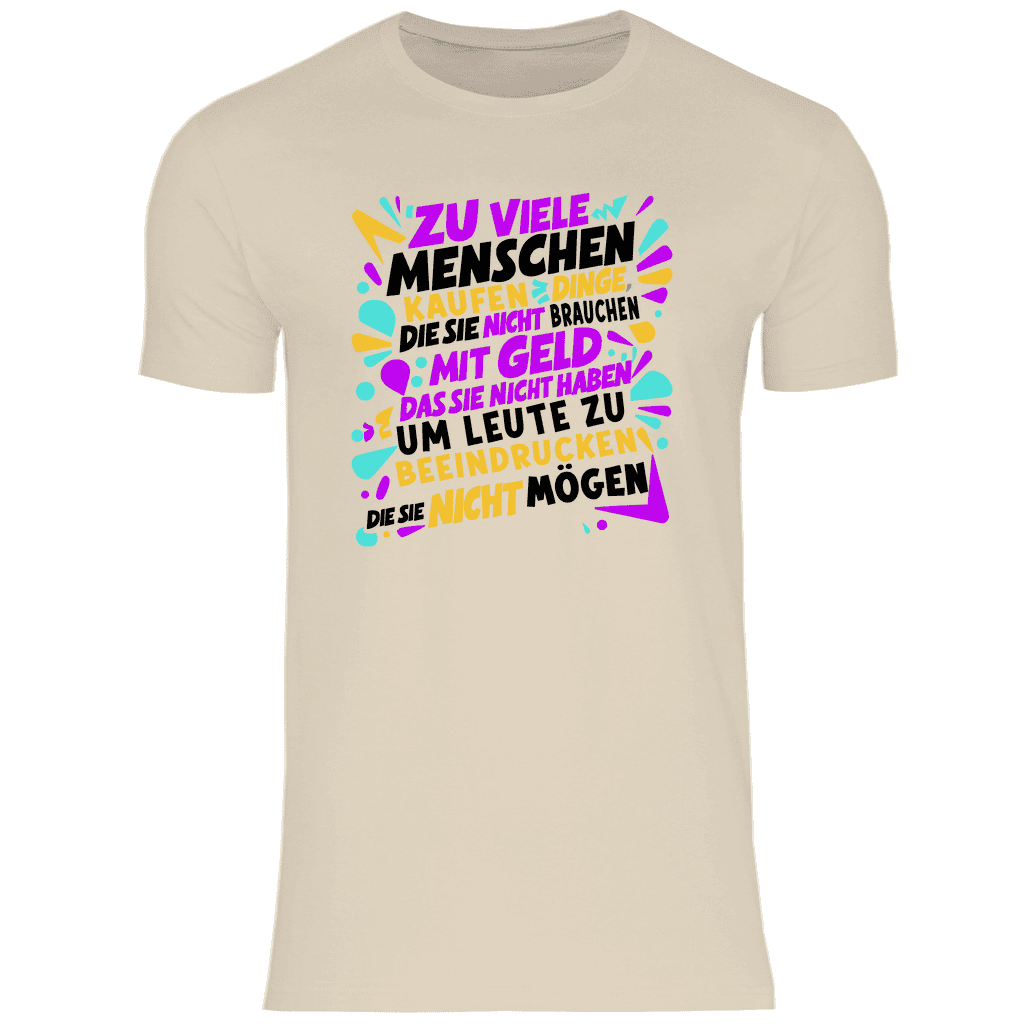 Herren T-Shirt "zu viele Menschen"