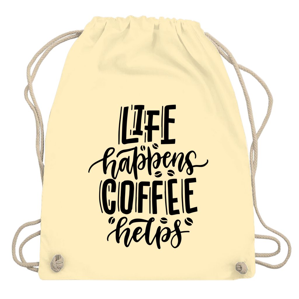 Turnbeutel "Life happens"