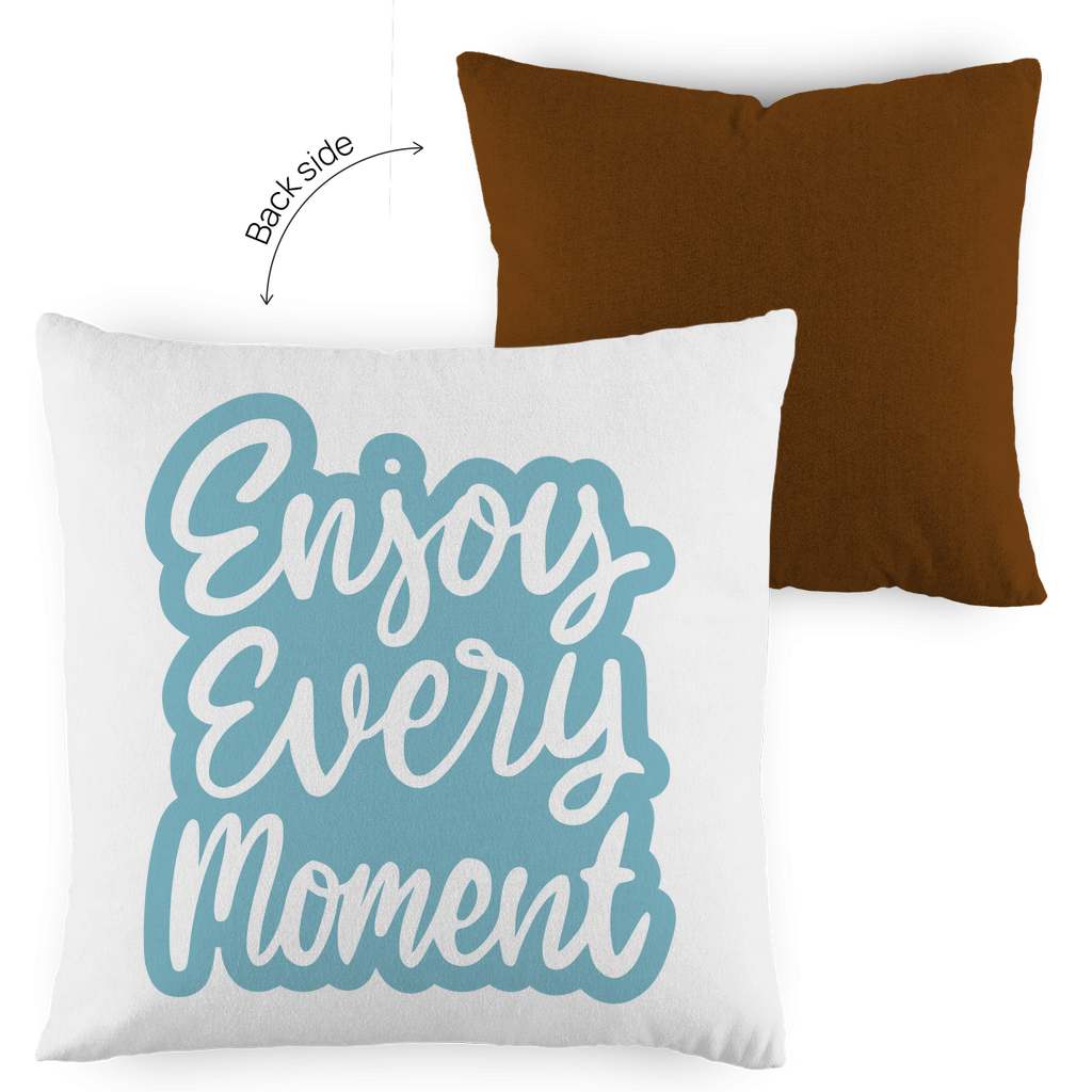 Kopfkissen zweifarbig "Enjoy every Moment" - Grafikmagie
