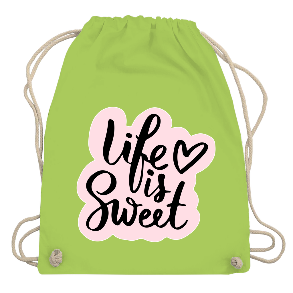 Turnbeutel "Life is sweet"