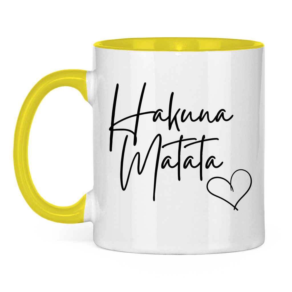 Tasse zweifarbig "Hakuna Matata" - Grafikmagie