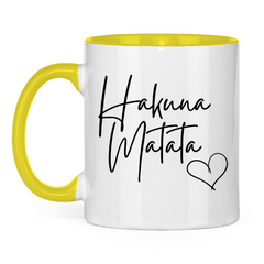 Tasse zweifarbig "Hakuna Matata" - Grafikmagie