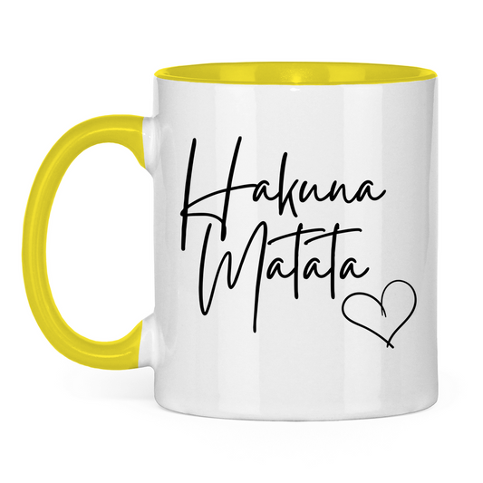 Tasse zweifarbig "Hakuna Matata" - Grafikmagie