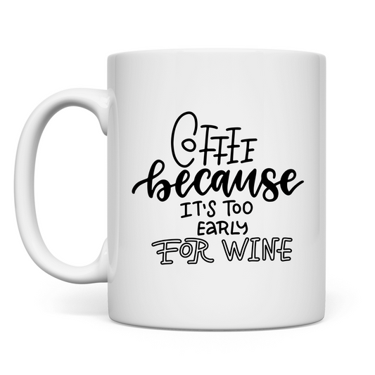 Tasse "Coffee because" - Grafikmagie